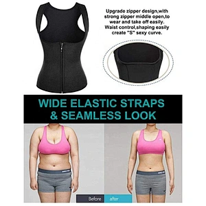 Amazon hot sell neoprene waist trainer corset zipper shapewear tops vest for women