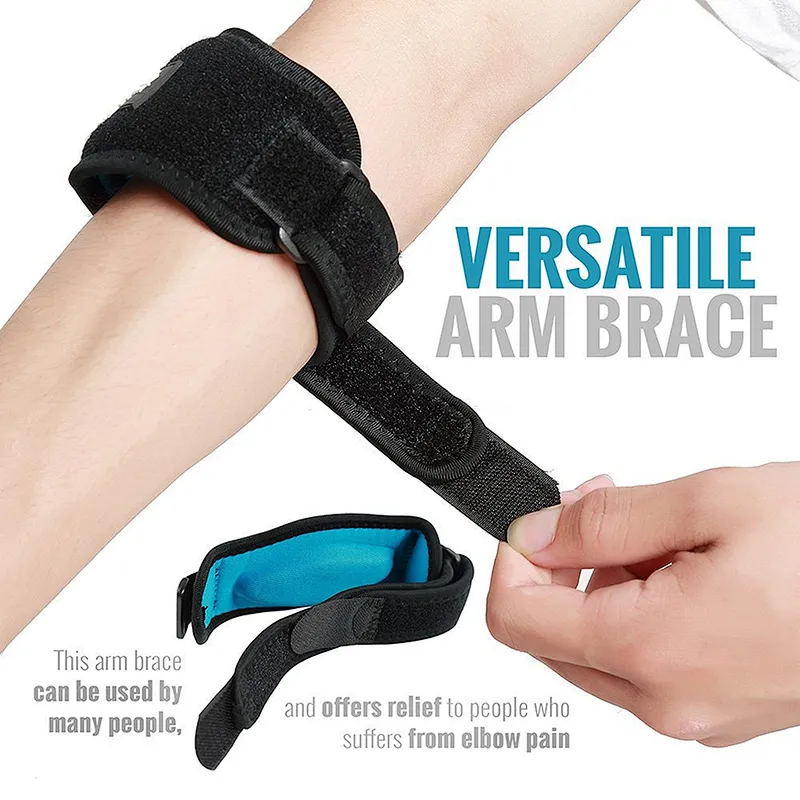 Custom logo wholesale adjustable bandage tennis elbow pads elbow brace support strap for sport protection