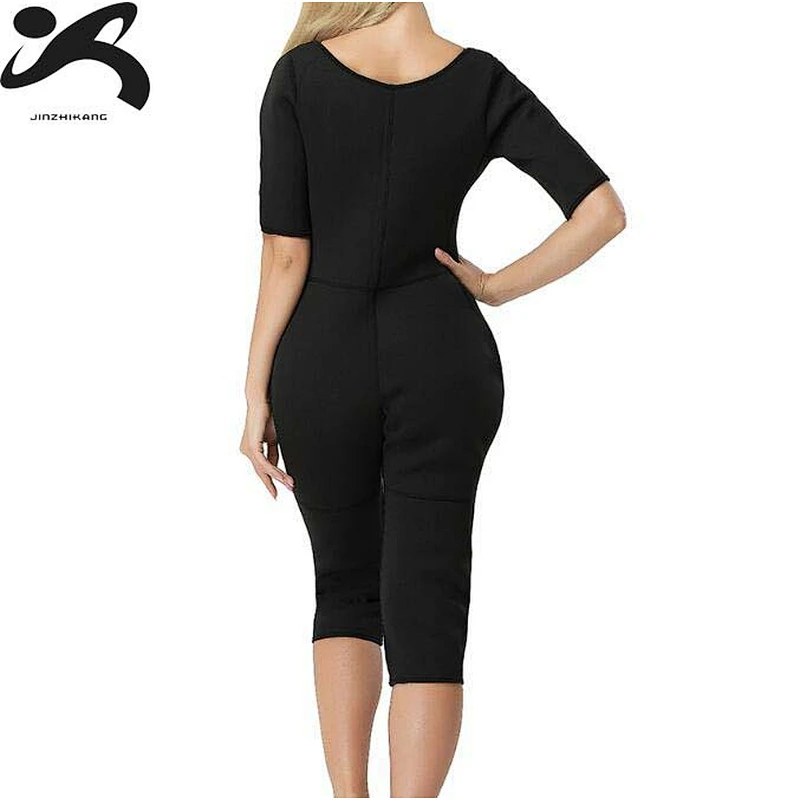 2019 RTS Custom Made Hot Sale Neoprene  Perfect Waist Full Body Sweat Shaper Slimming Suit