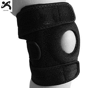 china factory High Quality Open Patella Knee Brace Soft Neoprene Black Knee Brace Support