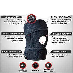 Factory hot selling  Wholesale Compression neoprene knee sleeve adjustable knee support