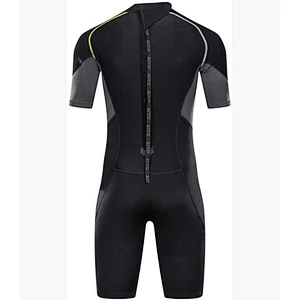 red retro sailfish wetsuit sex neoprene scuba shark diving short sleeve surf suit shorts