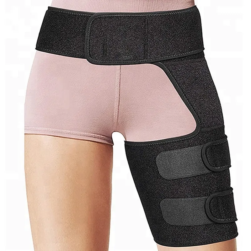 New product neoprene sports safety leg support adjustable compression thigh bands with low back belt