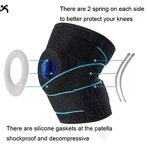 Knee Brace with Side Stabilizers & Patella Gel Pads for Knee Support