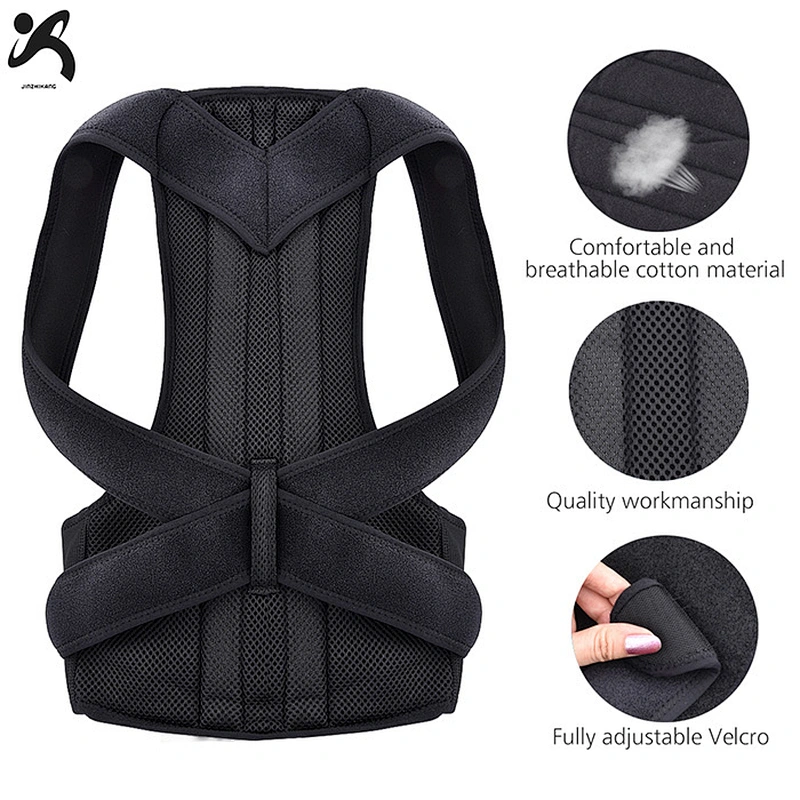 High quality adjustable comfortable back support shoulder upper brace posture corrector