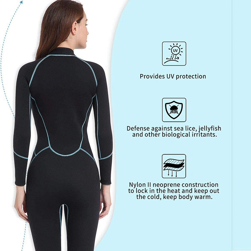 Wholesale Neoprene Diving Suits Long Sleeve Keep Warm women Eco friendly 5mm Wetsuit for Surfing Swimming