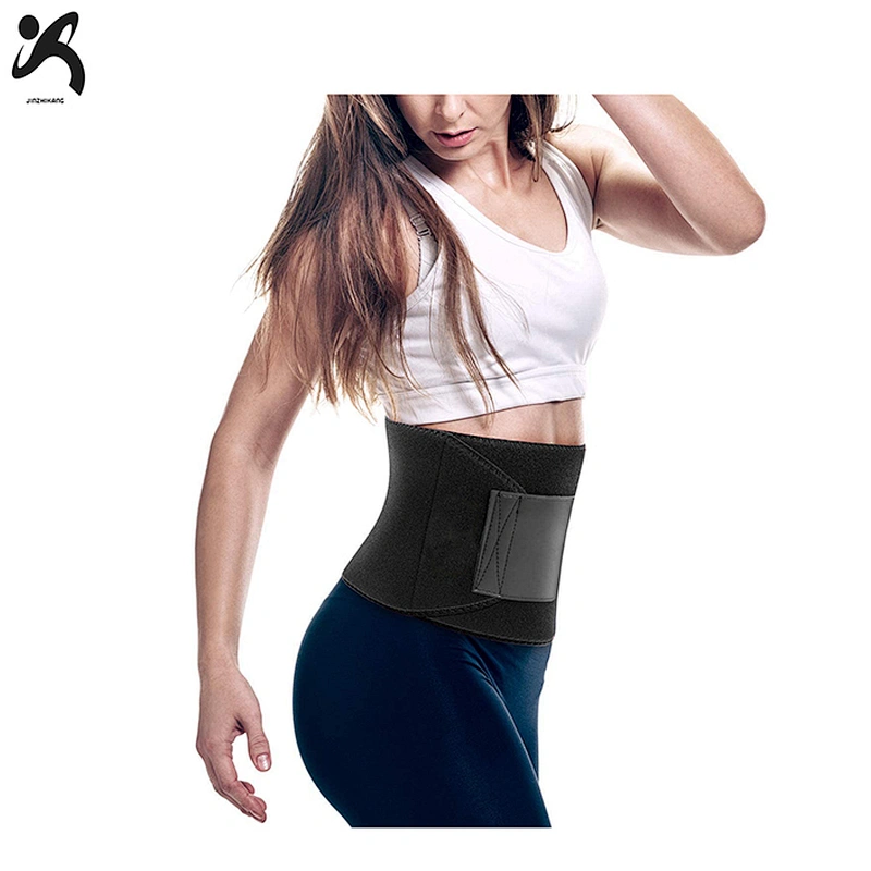 Adjustable neoprene waist support trimmer belt sweat weight loss printing promotional logo custom colors waist slimming