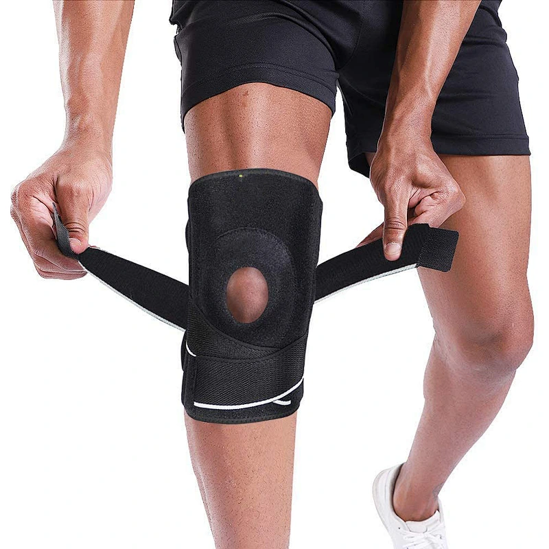 Black Neoprene Compression 5mm Knee Sleeve for Running, Weightlifting, Powerli fting