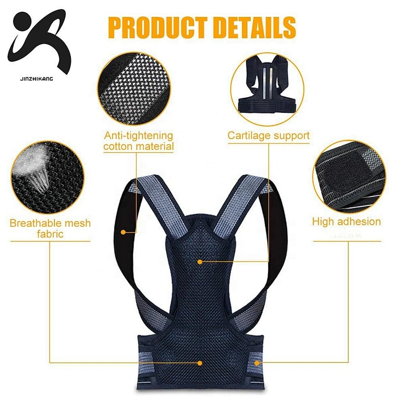Top Quality Adjustable & Durable Prevent  Back Pain Relief Neoprene Back Posture Corrector Back Support Belt for Women & Men