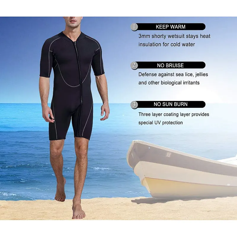 Wholesale custom logo short Sleeve swimming suit neoprene diving surfing wetsuit for men