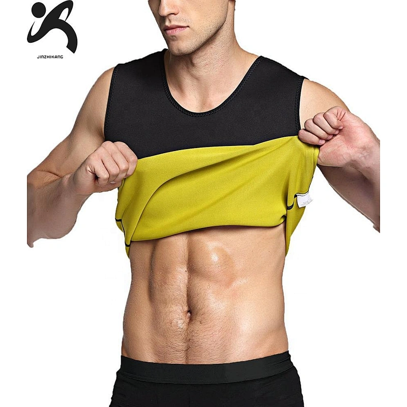 Hot selling professional neoprene weight lifting sweat body suit waist trainer men vest with zipper