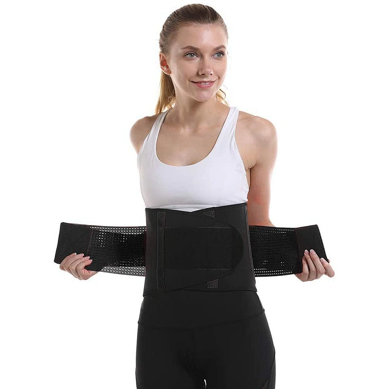 Adjustable Straps and Breathable  Stress Relief in Sports Fitness Neoprene Waist  Trainer Belt Waist Trainer Lower Back Brace