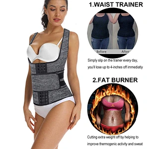 Hot Sale Neoprene Waist Trainer corset Waist Training Steel Boned workout waist slimming vest with belt