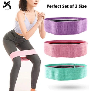 Custom made logo China polyester elastic wholesale resistant bands hip/leg circle strengthen bands