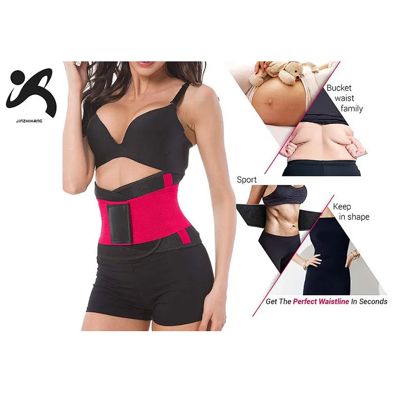 2019 RTS Custom logo workout back support slimming waist trainer belt compression jogger waist trimmer