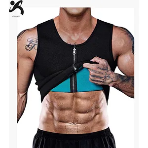 Professional neoprene corset sauna zipper men slimming vest for fitness