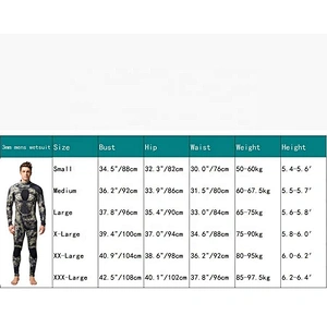 OEM 3mm/4mm/5mm Neoprene Diving Suit Sportswear Thermal Swimsuit Wetsuit for Men