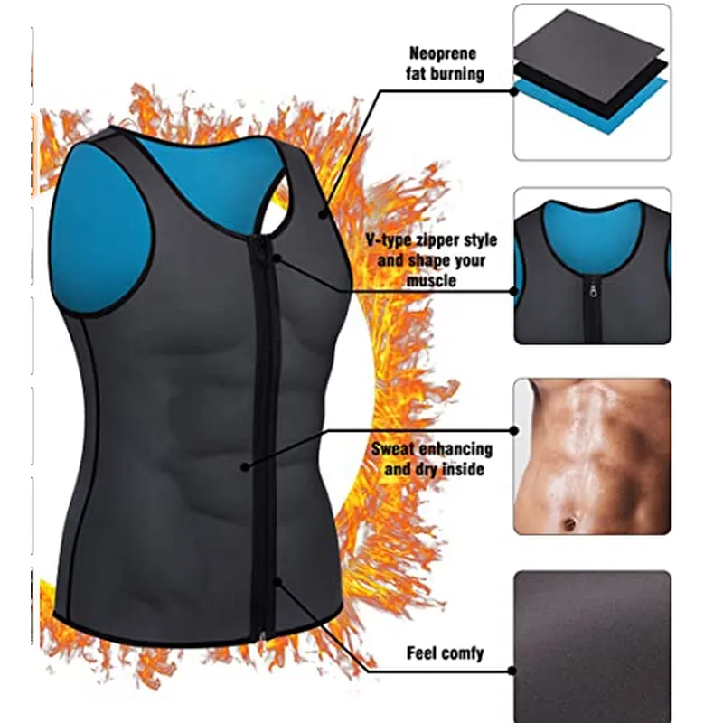 Slimming Vest Suit Neoprene Weight Loss Shapewear Waist Trainer Bodysuit Slimming Shirt Weight Loss