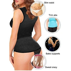 Amazon hot sell neoprene waist trainer corset zipper shapewear tops vest for women