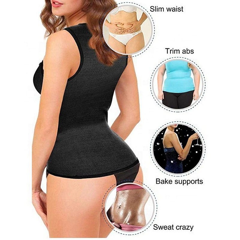 Amazon hot sell neoprene waist trainer corset zipper shapewear tops vest for women
