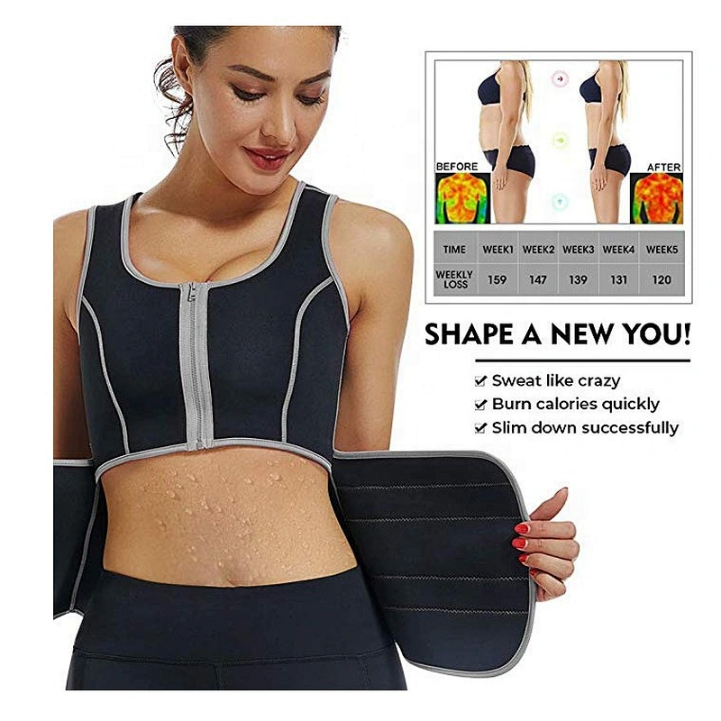 2021 new product custom logo neoprene sauna waist trimmer belt waist trainer vest for weight loss