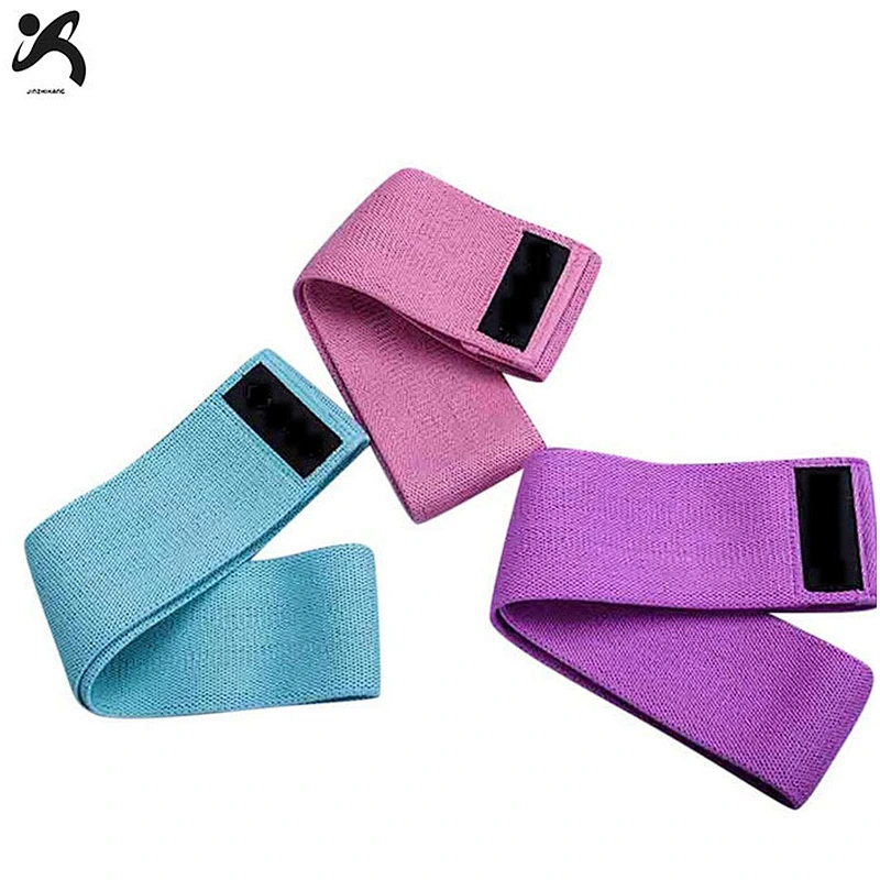 2020 New Style Custom Made High quality Polyester cotton latex thread resistance hip band hip resistance circle exercise band