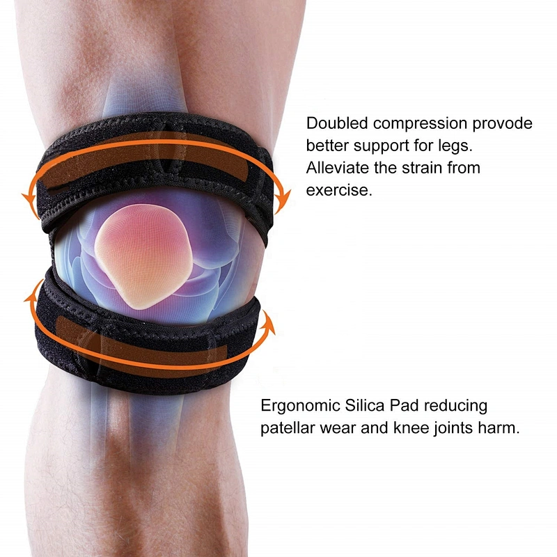 Knee Braces for Knee Pain Relief, Knee Compression Sleeves Silicone Patella Gel Pad
