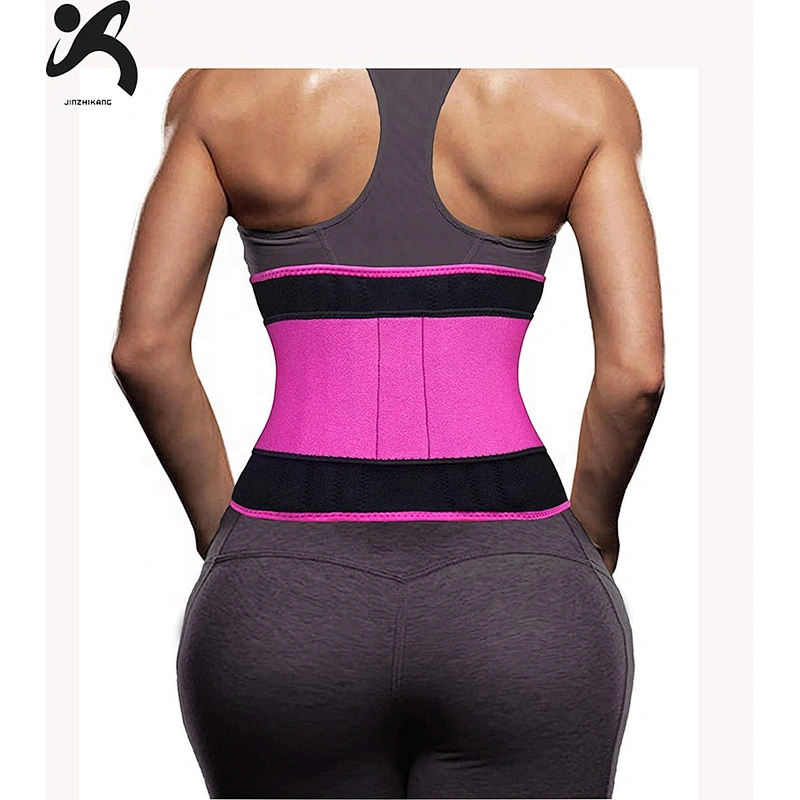 Hot 2021 selling amazon custom waist trainer double neoprene waist trimmer belt for fat burning