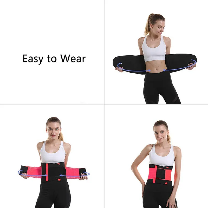 Custom Logo Fitness Waist Trimmer  Belt Slimming Tummy Band Weight Loss Waist Trainer belt wrap