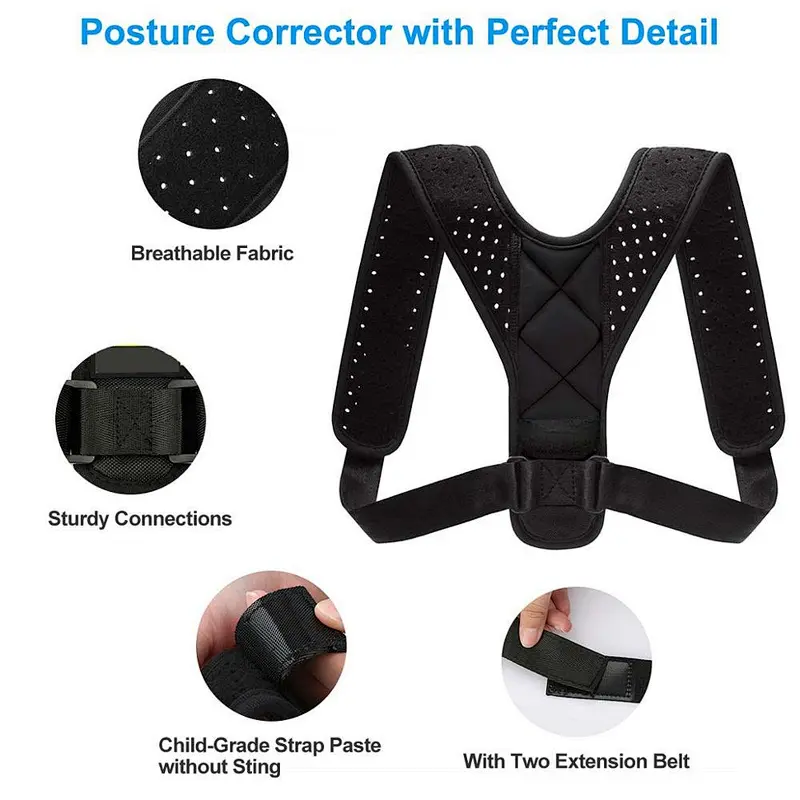 2019 New RTS High Quality Posture Corrector Corrector Back Brace Support Custom Made Hot Sell Back Support