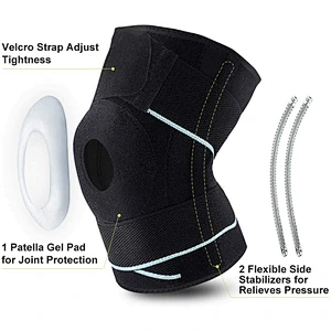 Black Neoprene Compression 5mm Knee Sleeve for Running, Weightlifting, Powerli fting