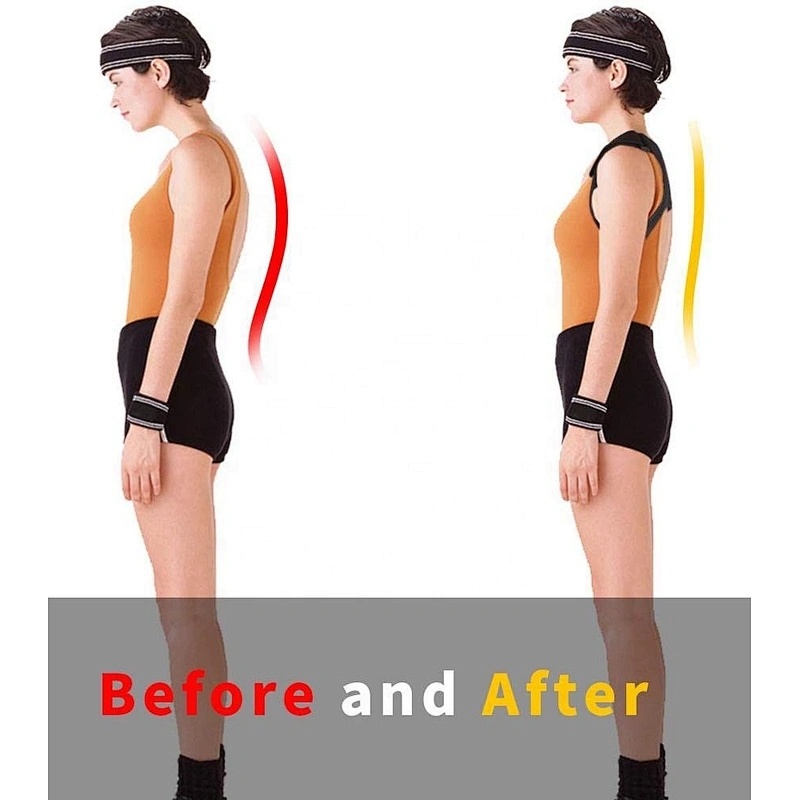 Neoprene Adjustable Back Support Belt Back Posture Corrector Brace for kids women men