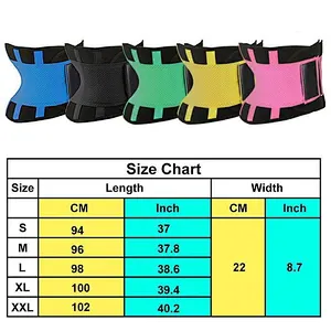 Wholesale adjustable neoprene waist trimmer belt fitness back lumber support slimming waist trainer belt