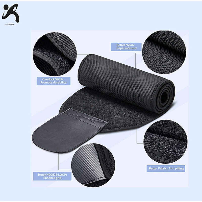 Custom Style High Quality Neoprene Adjustable Waist Trimmer Sweat Slimming Belt Waist Support