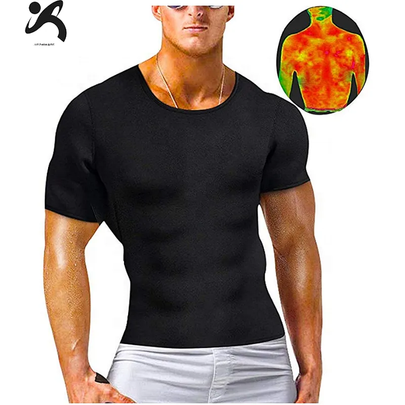 Custom neoprene sauna waist trainer corset men slimming body shaper vest for fitness