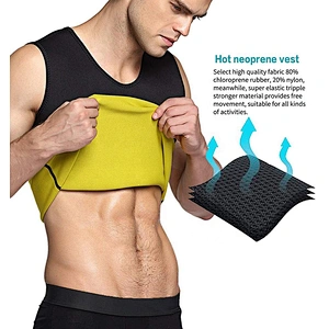Hot selling professional neoprene weight lifting sweat body suit waist trainer men vest with zipper