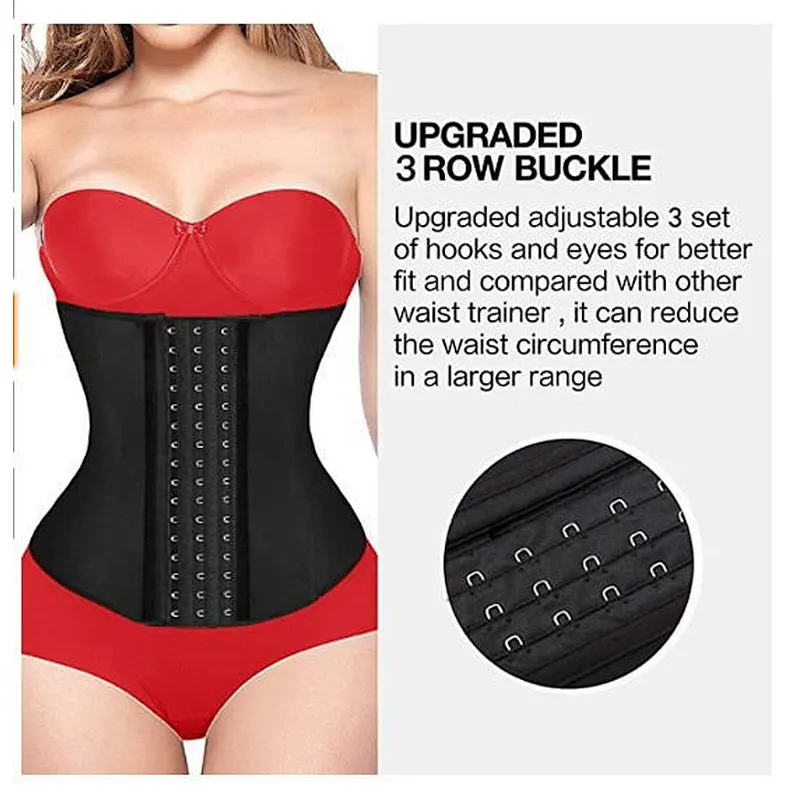Wholesale Adjustable Latex waist trainer cincher slimming tummy waist belt with zipper