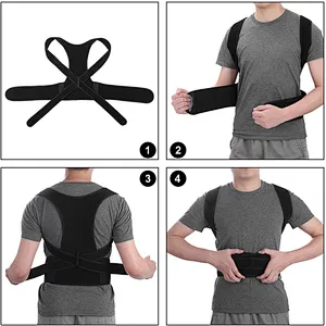 Neoprene Adjustable Magnetic Therapy Back Brace support Shoulder Posture Corrector Belt for unisex