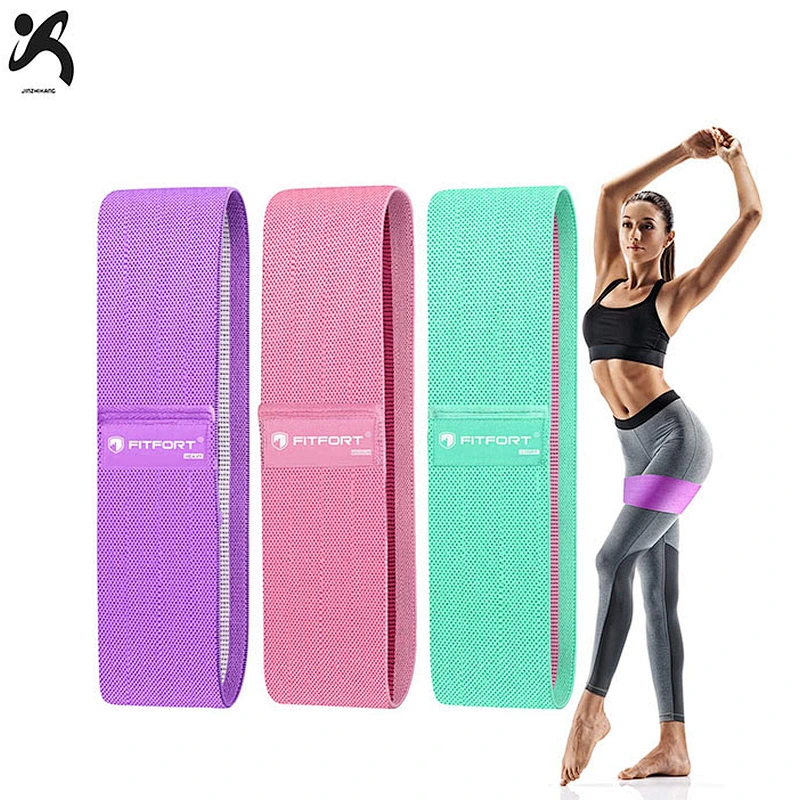 2020 new custom made promotional resistance exercise bands fitness soft booty bands suitable for warmups and stretching