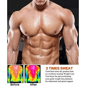 Hot selling professional neoprene weight lifting sweat body suit waist trainer men vest with zipper