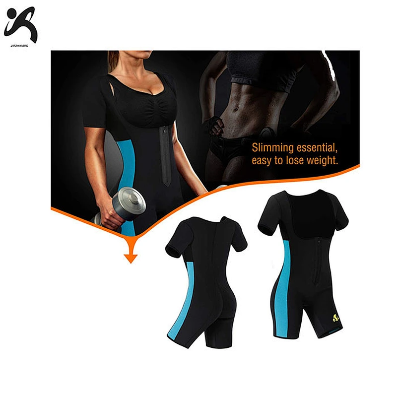 Personal fashion printed hot women neoprene slimming bodysuit weight loss sweat shape slimming suit