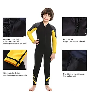 High quality surfing swimming water sport full suit neoprene girls and boys wetsuit with front zipper
