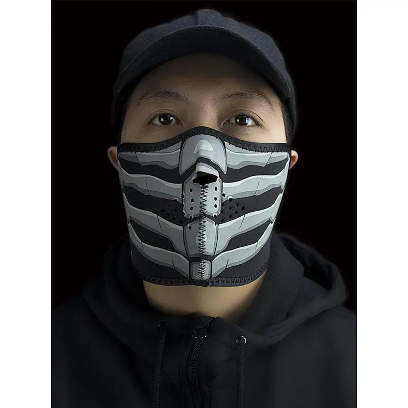 3 mm Thickness Neoprene Motorcycle Custom Half Face Anti Gas Air Pollution Cycling Outdoor Sport Mask