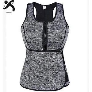 Amazon hot sell neoprene zipper Waist Trainer Slimming Vest with adjustable waist trimmer belt