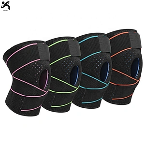 custom logo  compression  knee sleeve brace support belt knees adjustable  pads