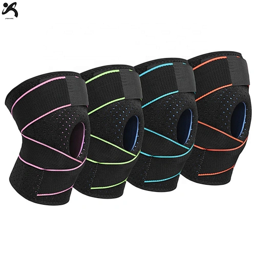 custom logo  compression  knee sleeve brace support belt knees adjustable  pads