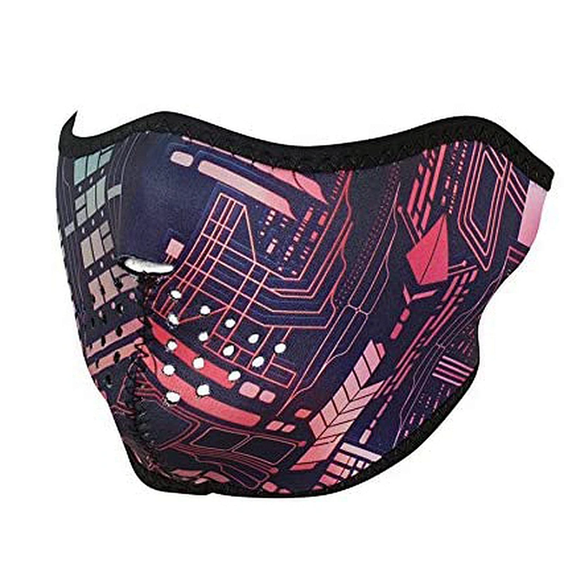 anti dust windproof face mask neoprene custom printing half face mask adjustable for bicycle motorcycle