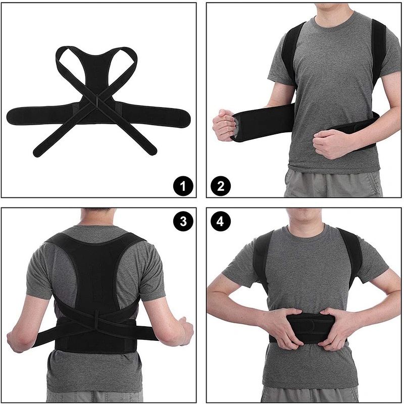 2020 new Adjustable Neoprene shoulder belt back support Back Posture Corrector for men and women