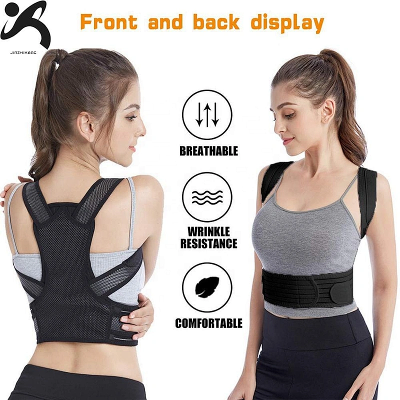 Top Quality Adjustable & Durable Prevent  Back Pain Relief Neoprene Back Posture Corrector Back Support Belt for Women & Men