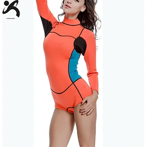 High quality Neoprene Women Neoprene Diving Suit long sleeve Wetsuit for surfing and swimming